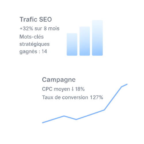 Performance SEO et campagnes marketing Growix